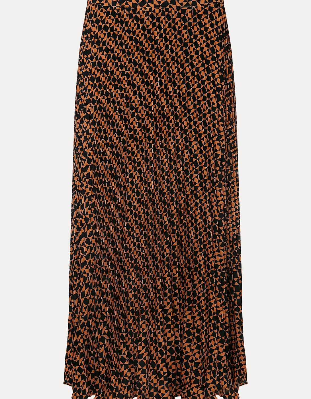 Elmina Pleated Geo Print Midi Skirt