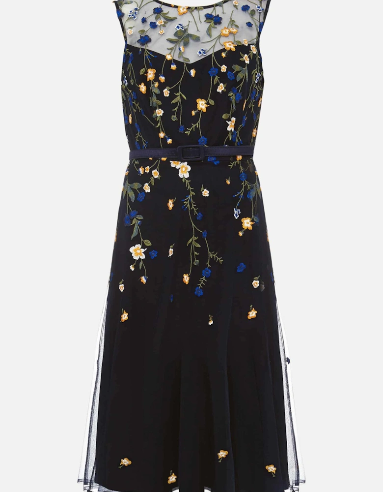 Esmeralda Embroidered Fit & Flare Dress