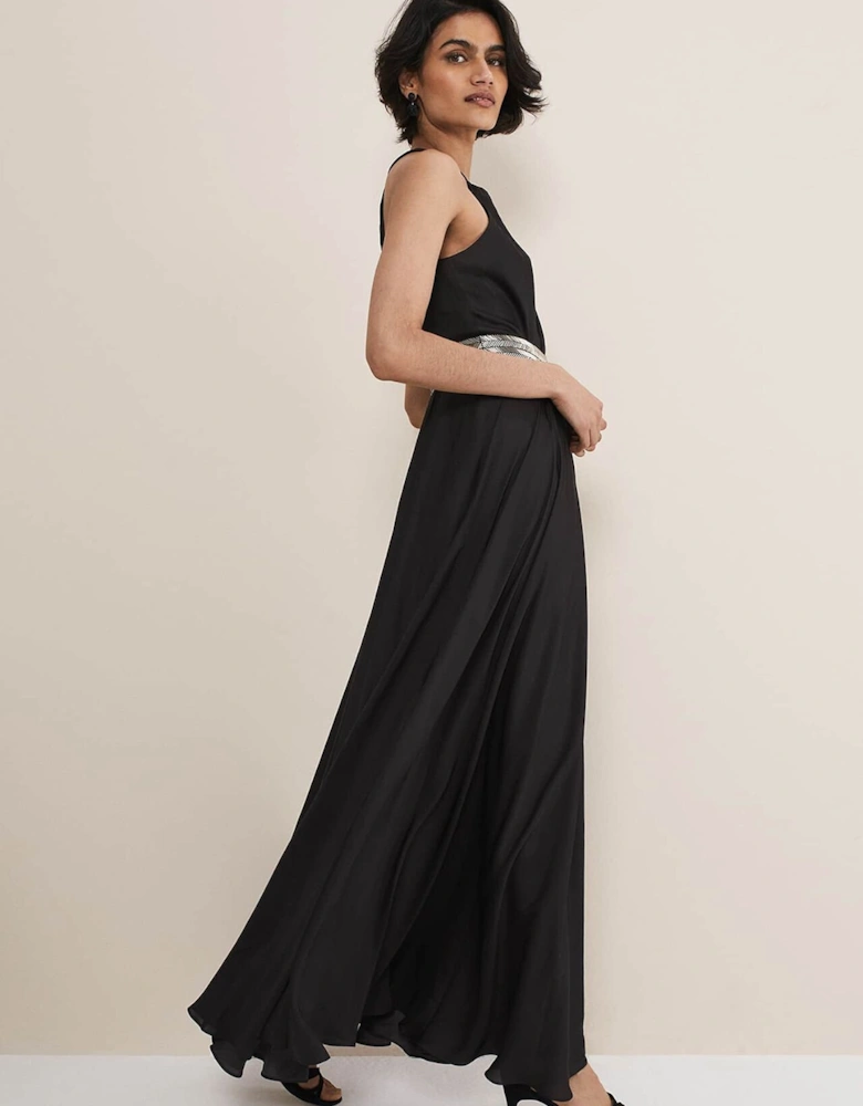 Vanessa Beaded Belt Maxi Dress