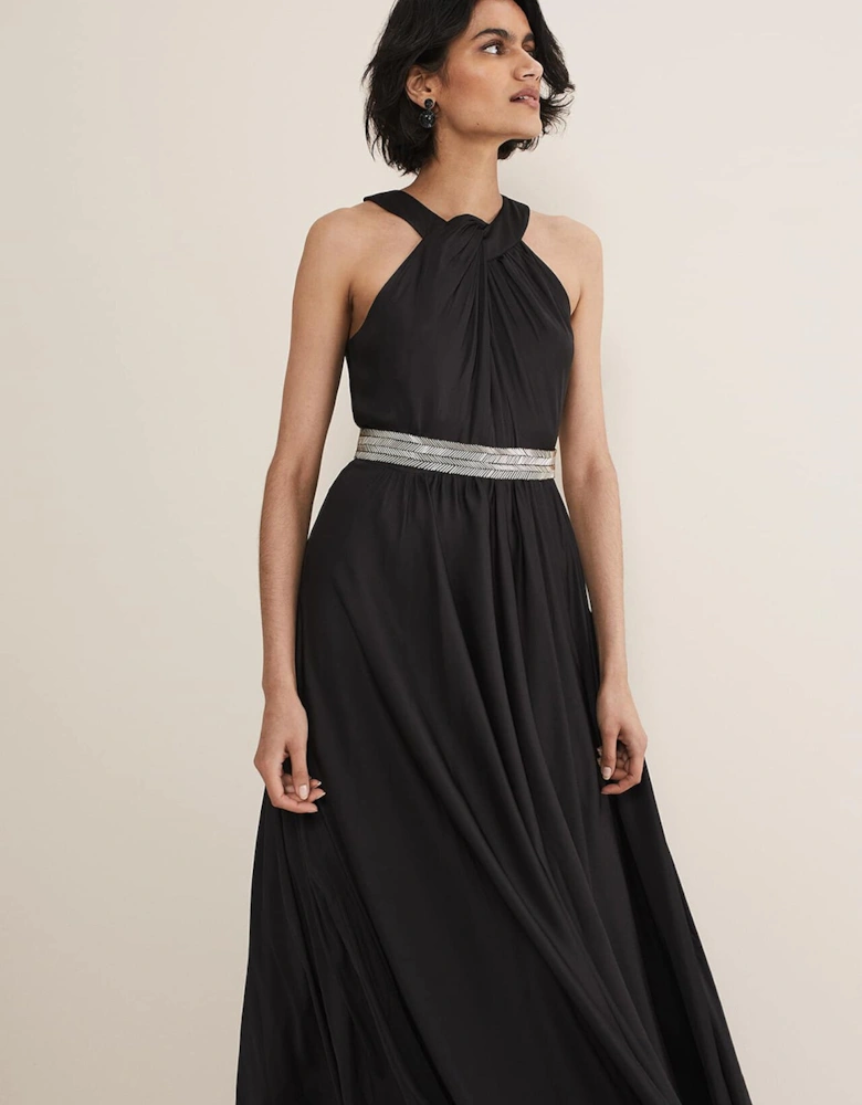 Vanessa Beaded Belt Maxi Dress