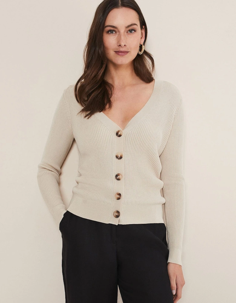 Caryl Ribbed Cardigan