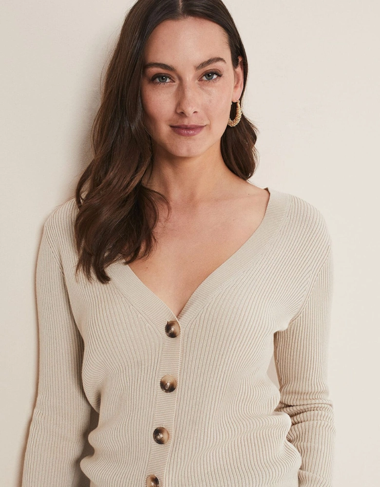 Caryl Ribbed Cardigan