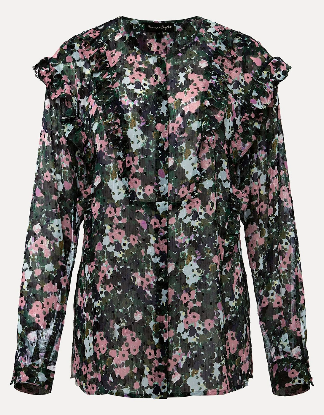 Zowena Floral Chiffon Blouse