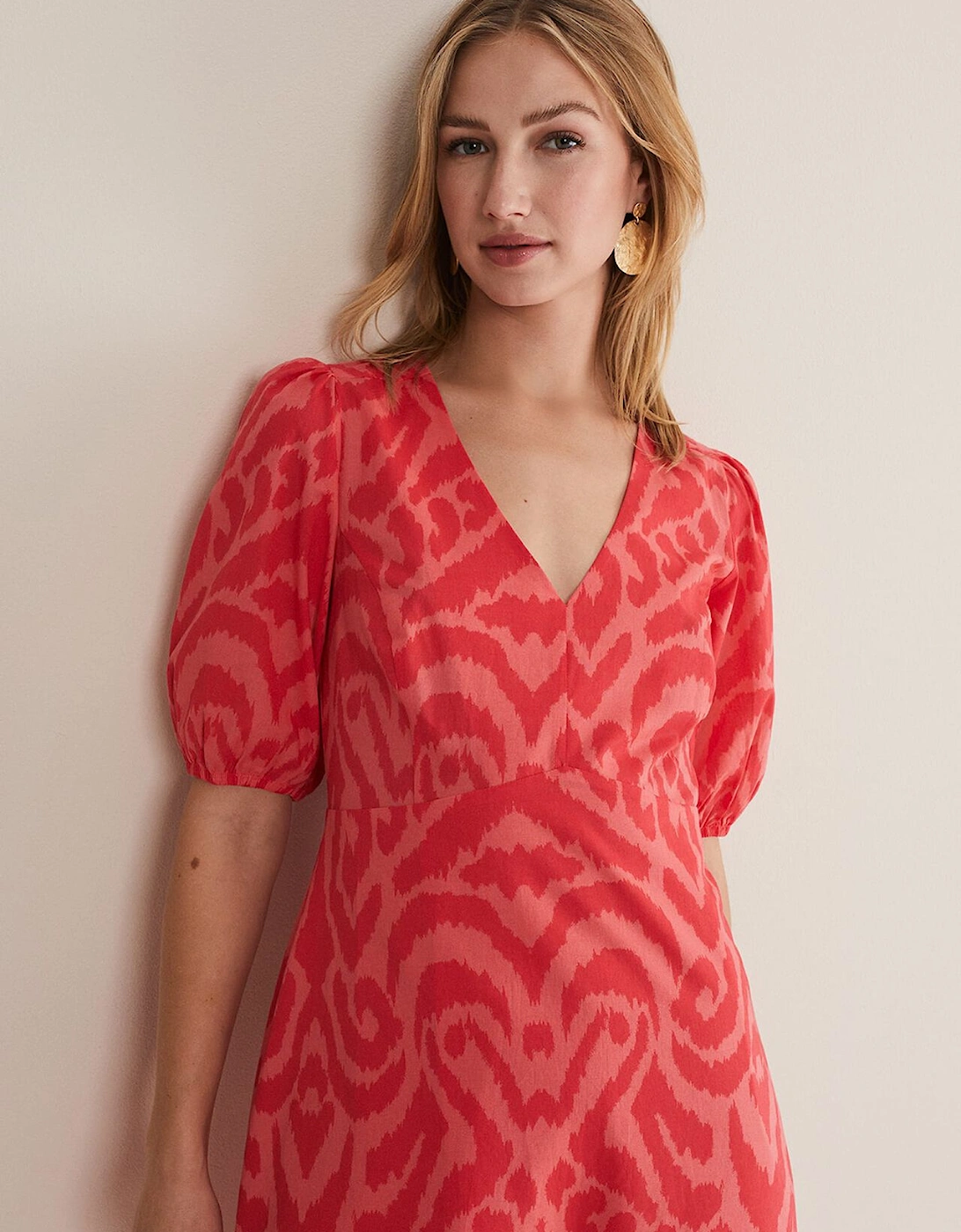 Krystal Cotton Abstract Mini Dress