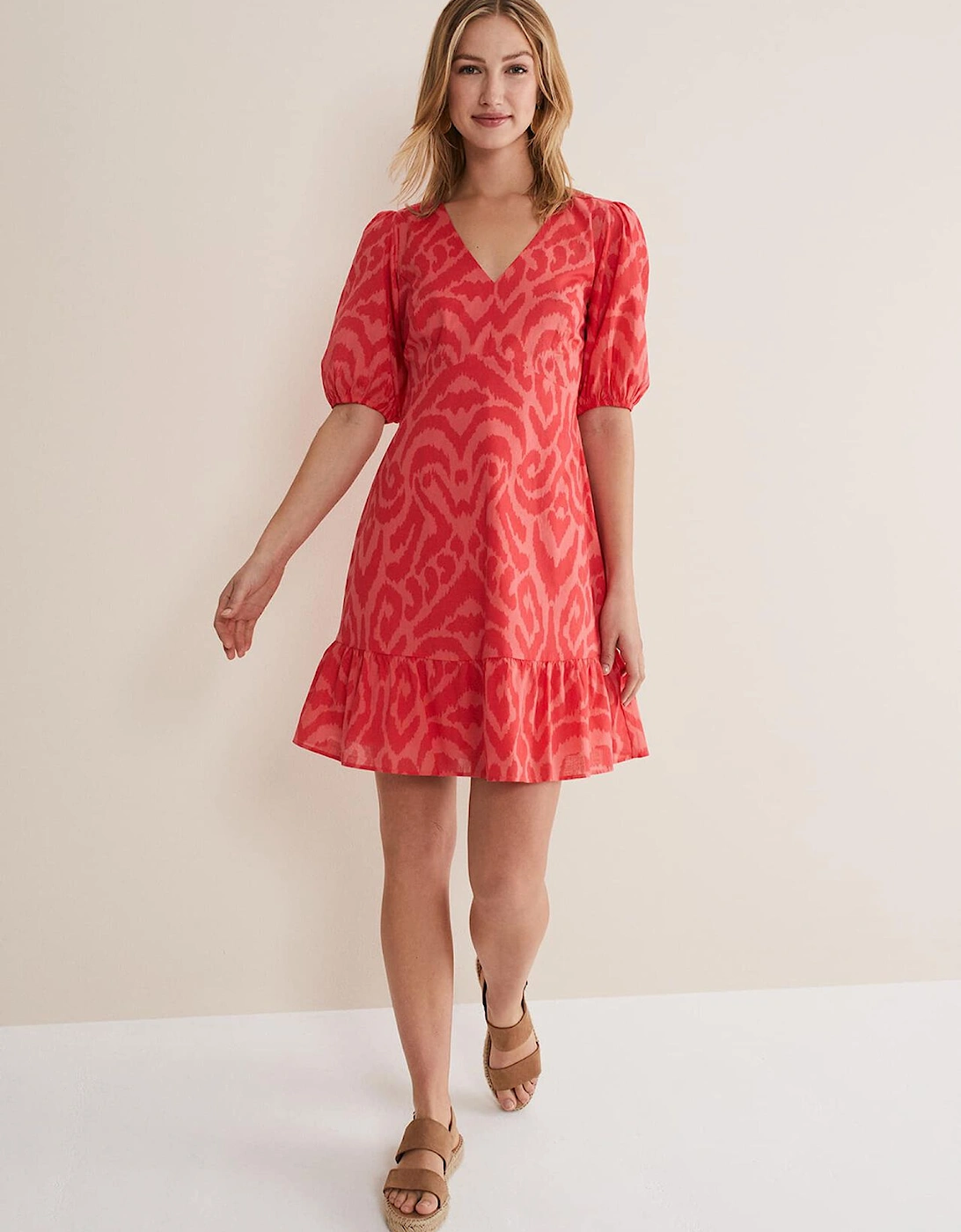 Krystal Cotton Abstract Mini Dress