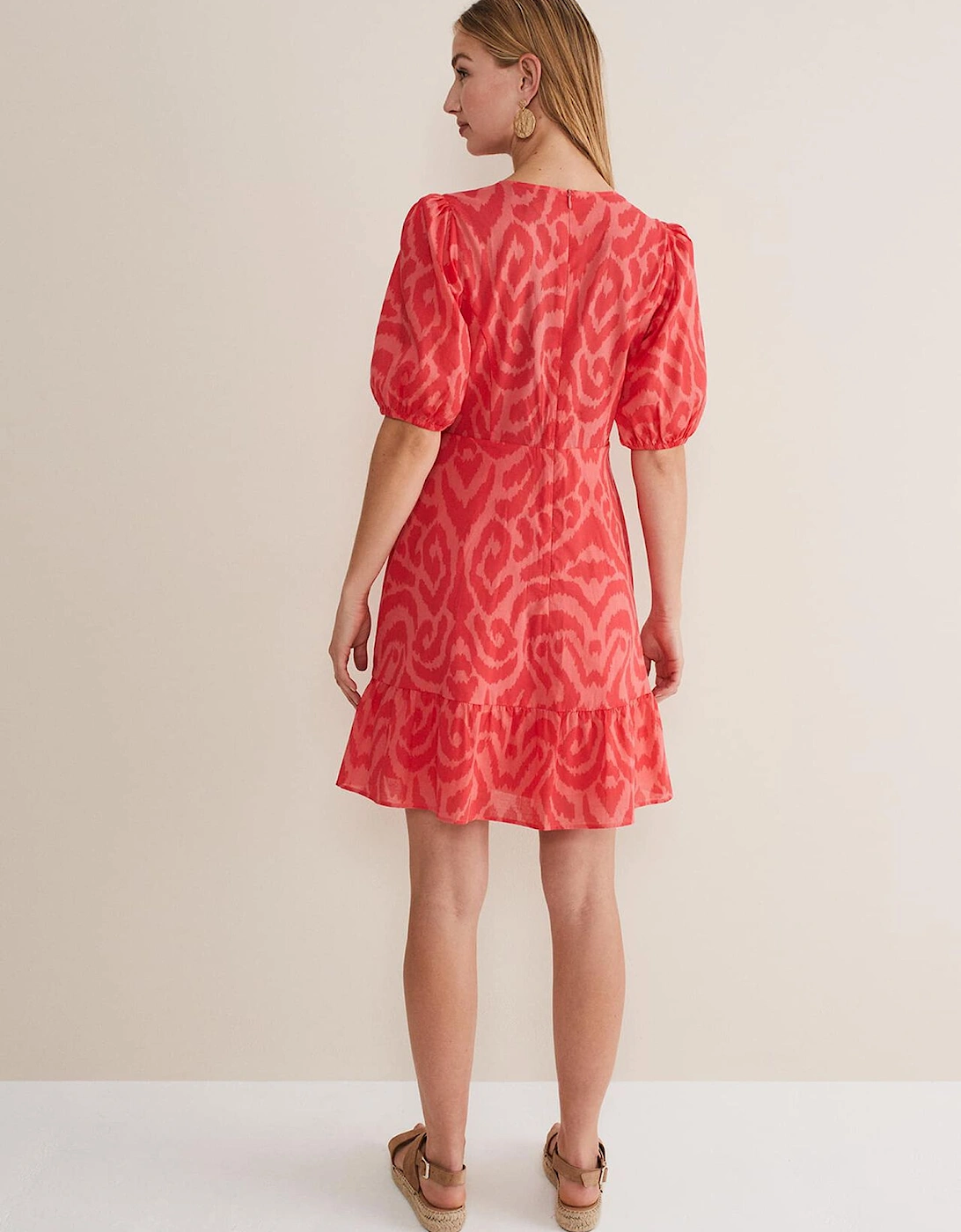 Krystal Cotton Abstract Mini Dress