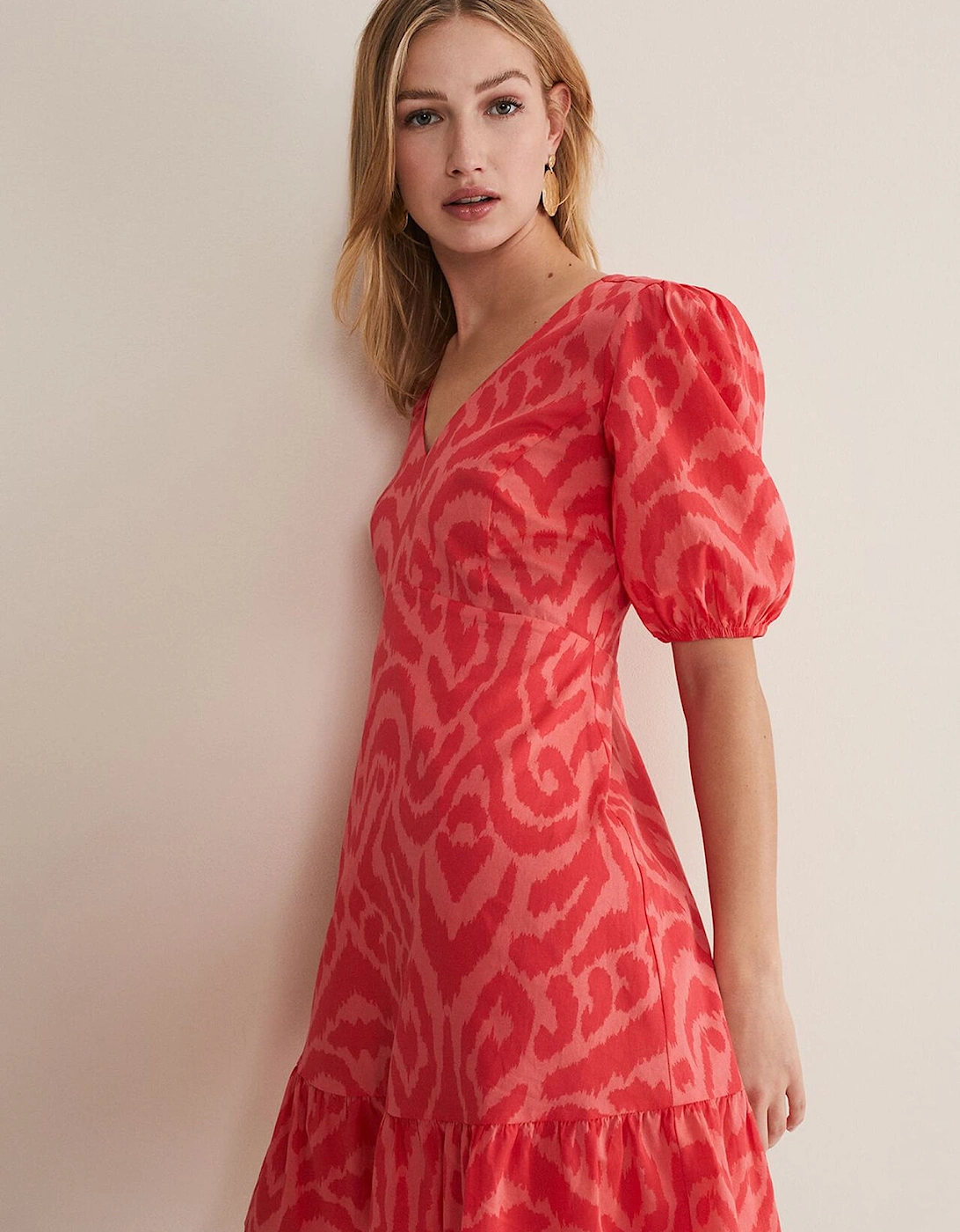 Krystal Cotton Abstract Mini Dress