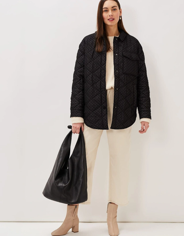 Lola Quilted Polka Dot Coat