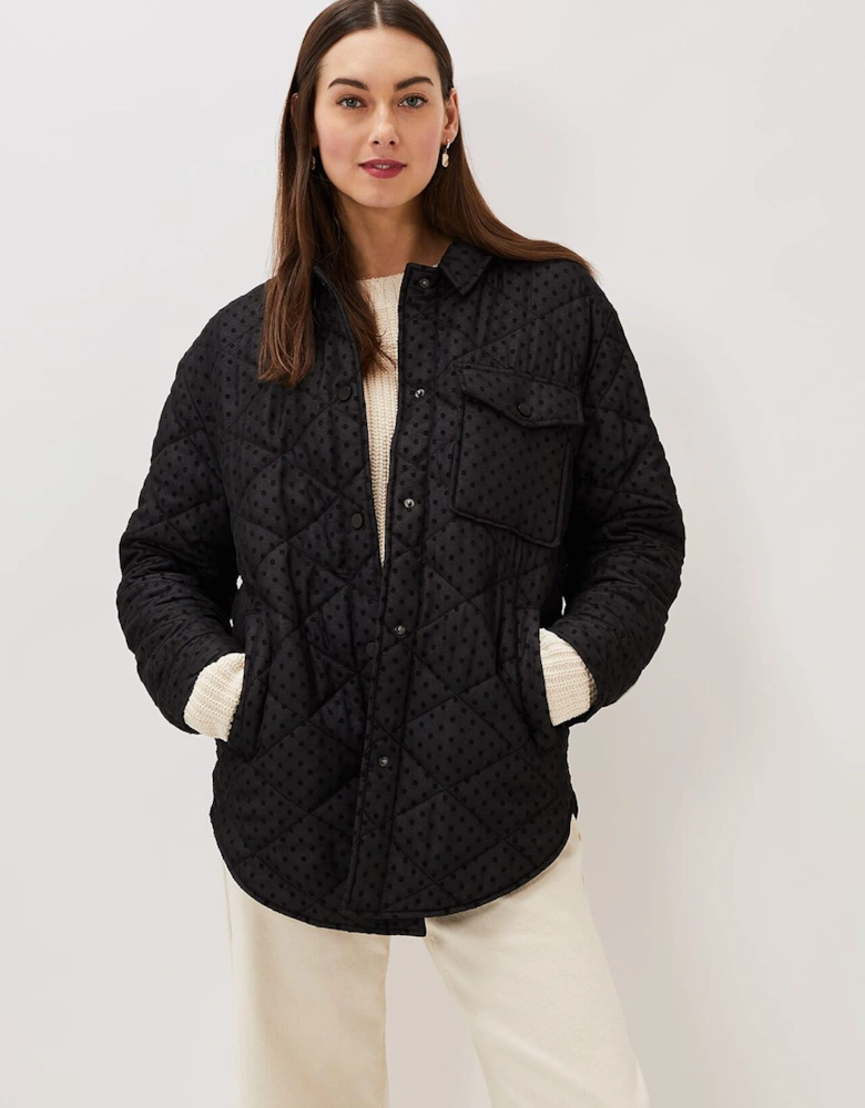 Lola Quilted Polka Dot Coat