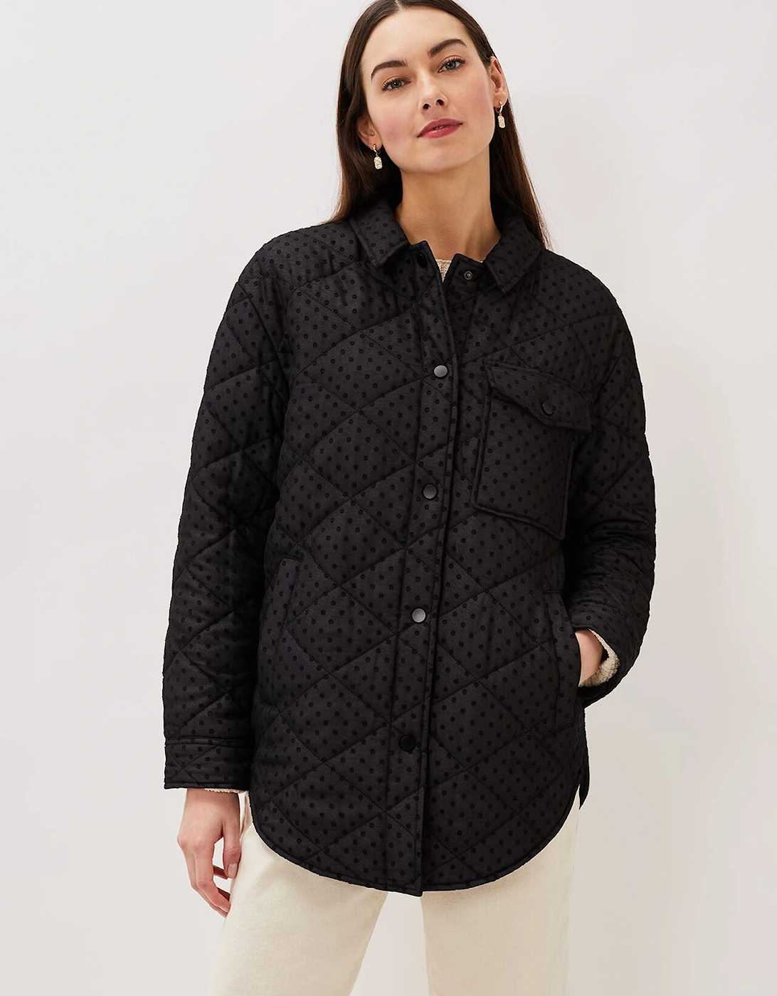 Lola Quilted Polka Dot Coat