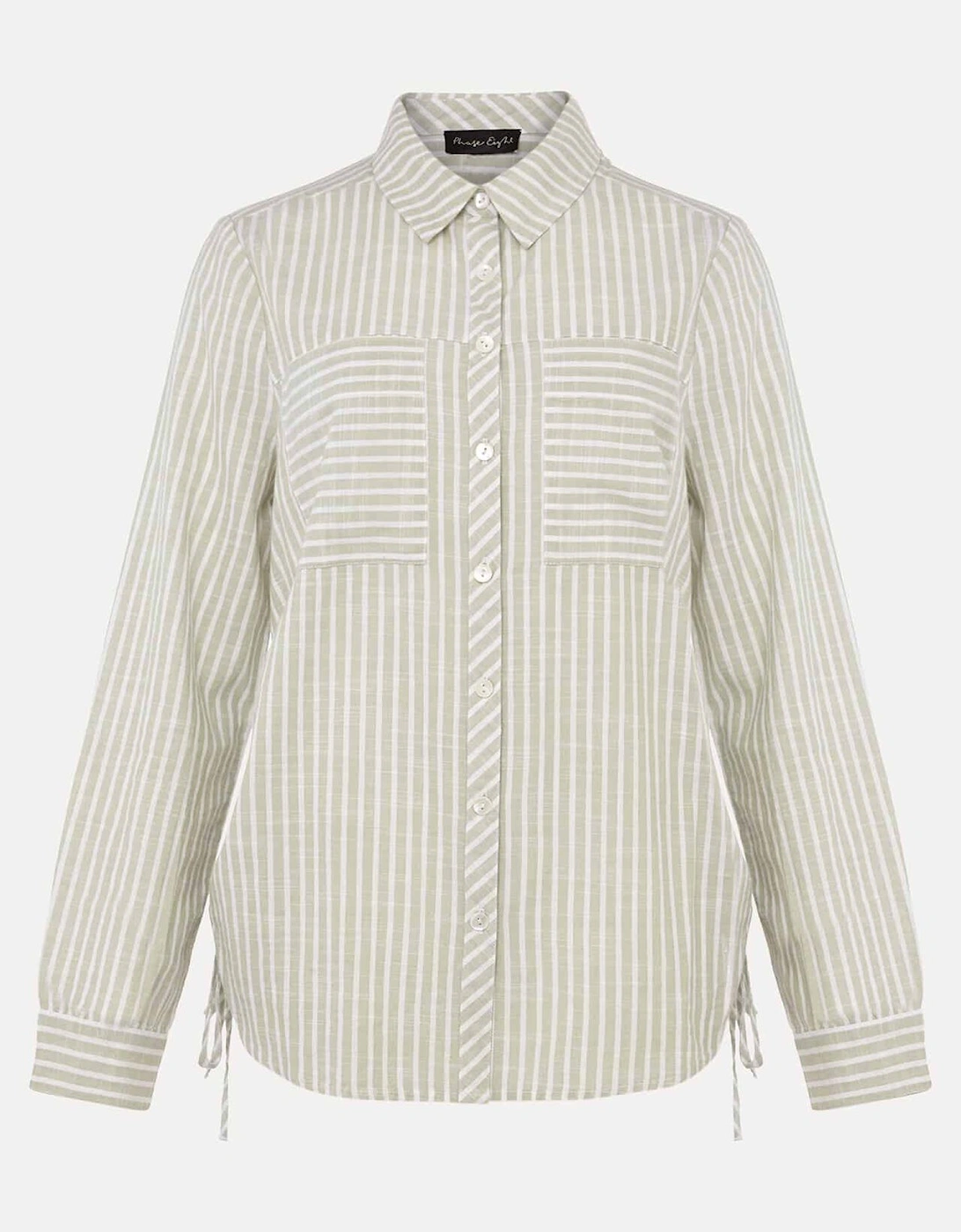 Oliva Ruched Side Stripe Shirt