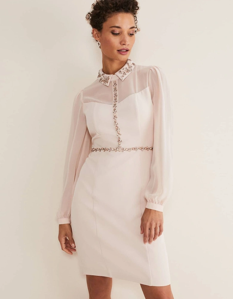 Avah Embellished Fitted Dress