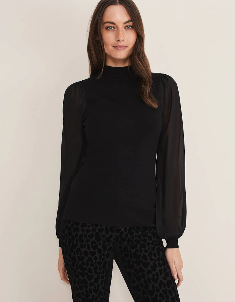 Eliza Chiffon Sleeve Knit