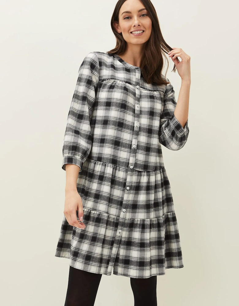 Meriah Check Swing Dress