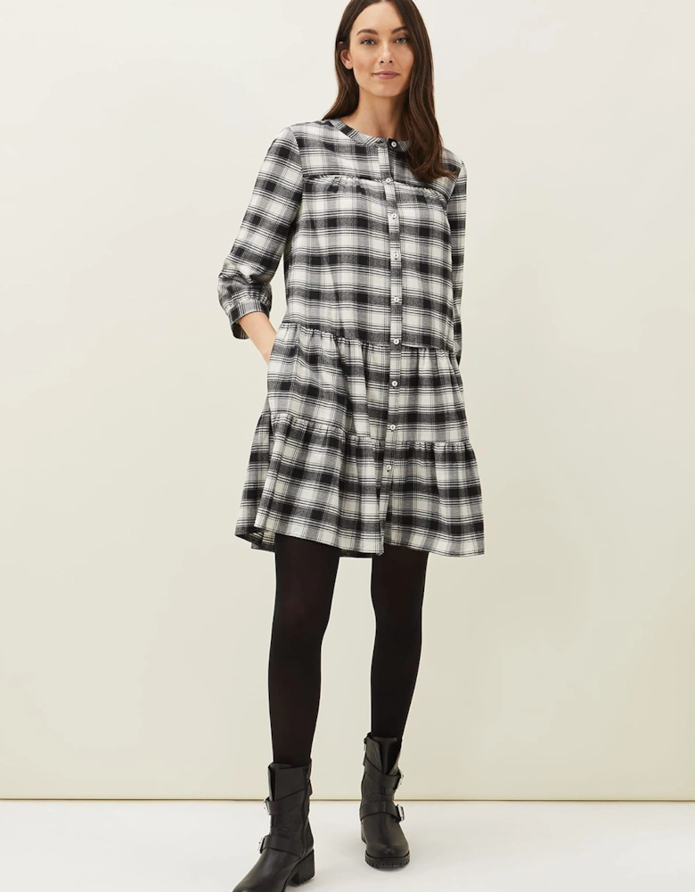 Meriah Check Swing Dress