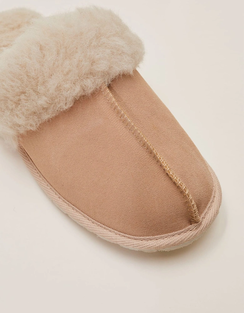 Katia Mule Suede And Sheepskin Slippers