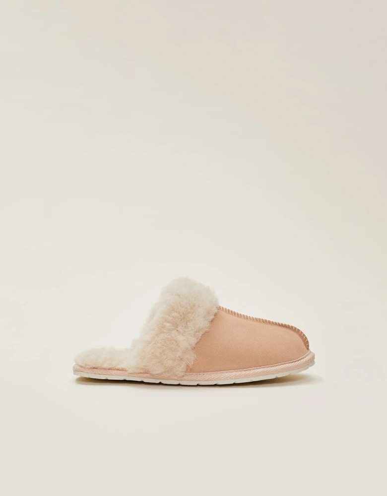 Katia Mule Suede And Sheepskin Slippers