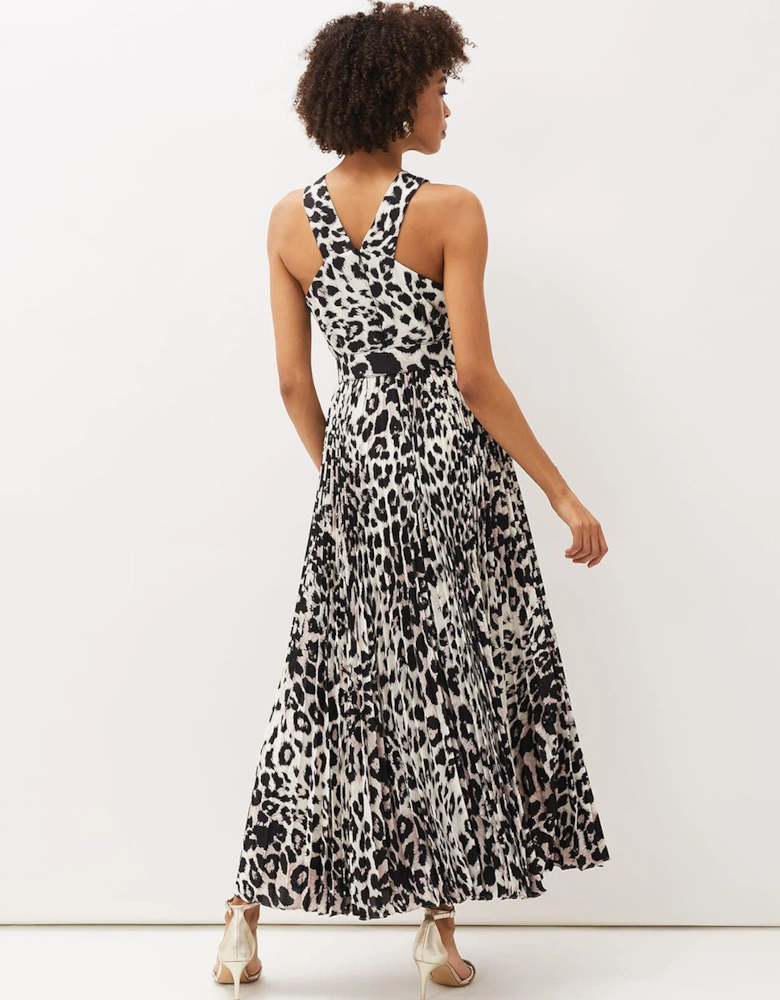 Chelsie Leopard Print Midaxi Dress