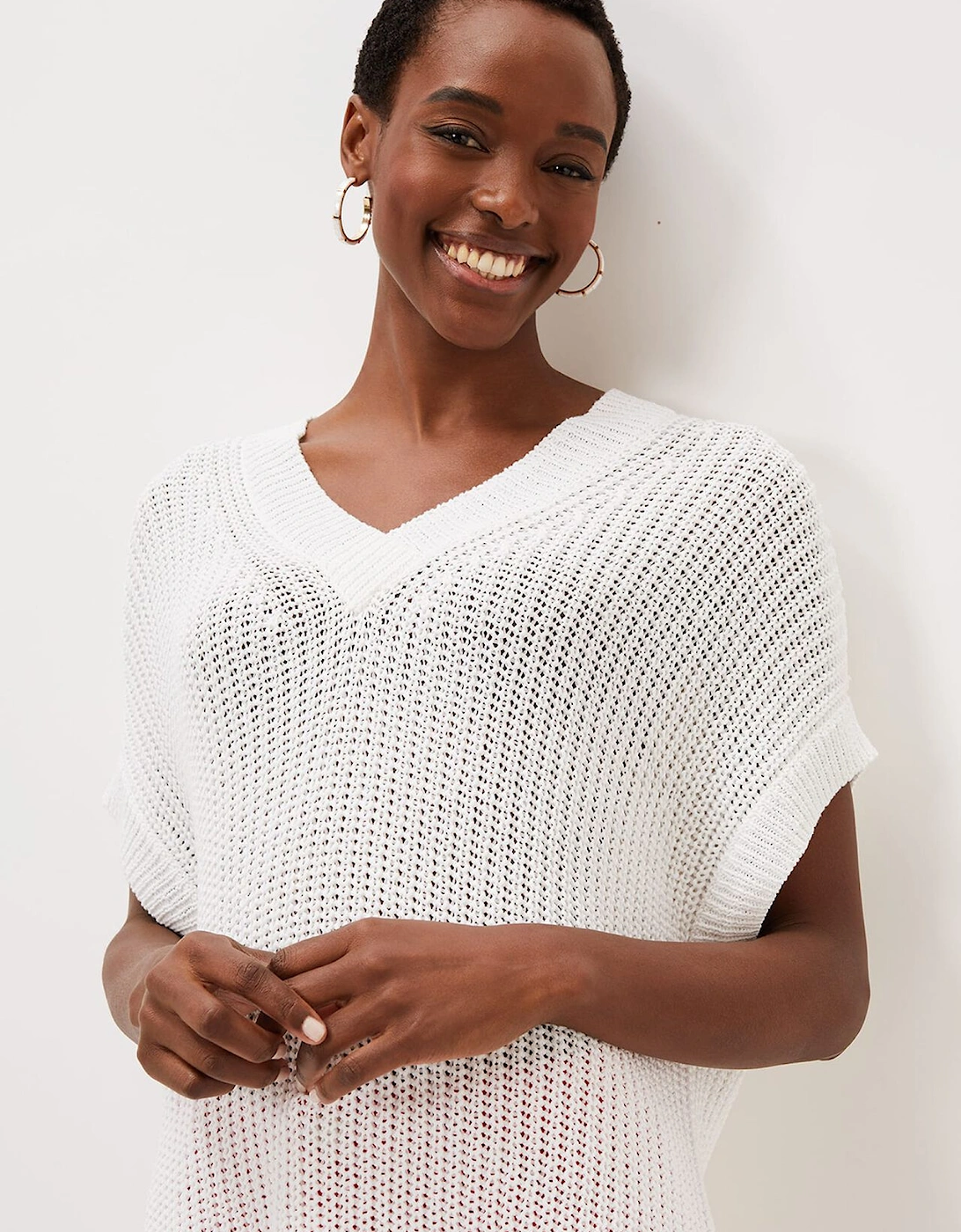 Lizzia V-Neck Stitch Knit