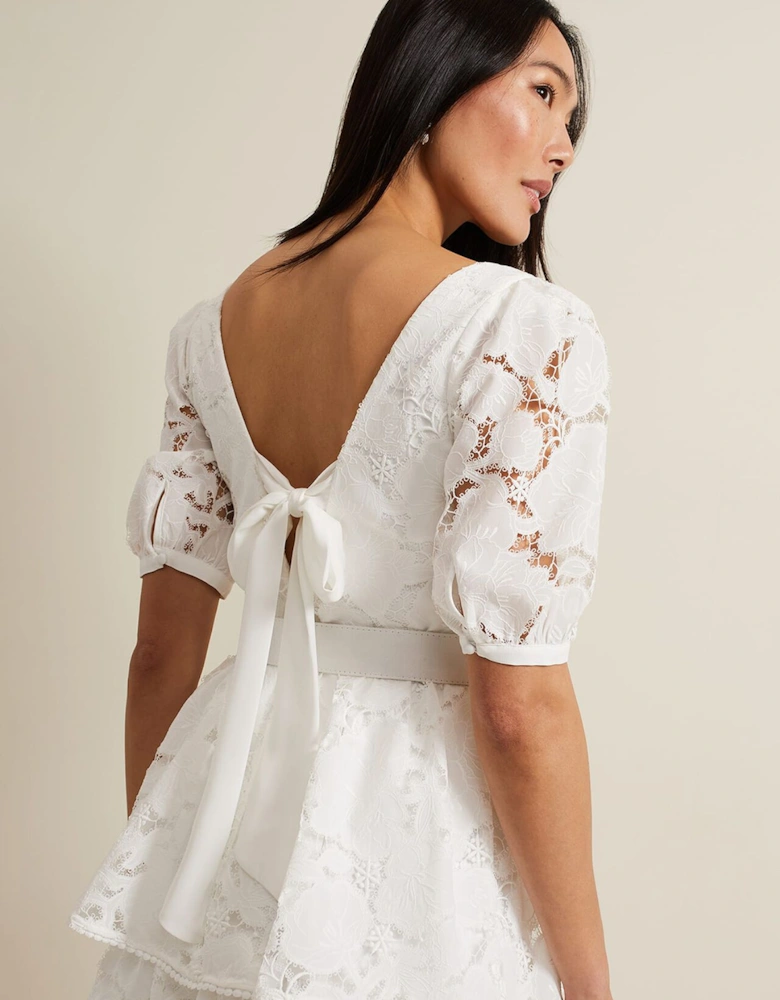 Elyse Lace Tiered Wedding Dress