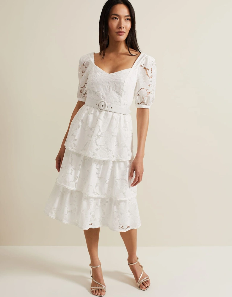 Elyse Lace Tiered Wedding Dress