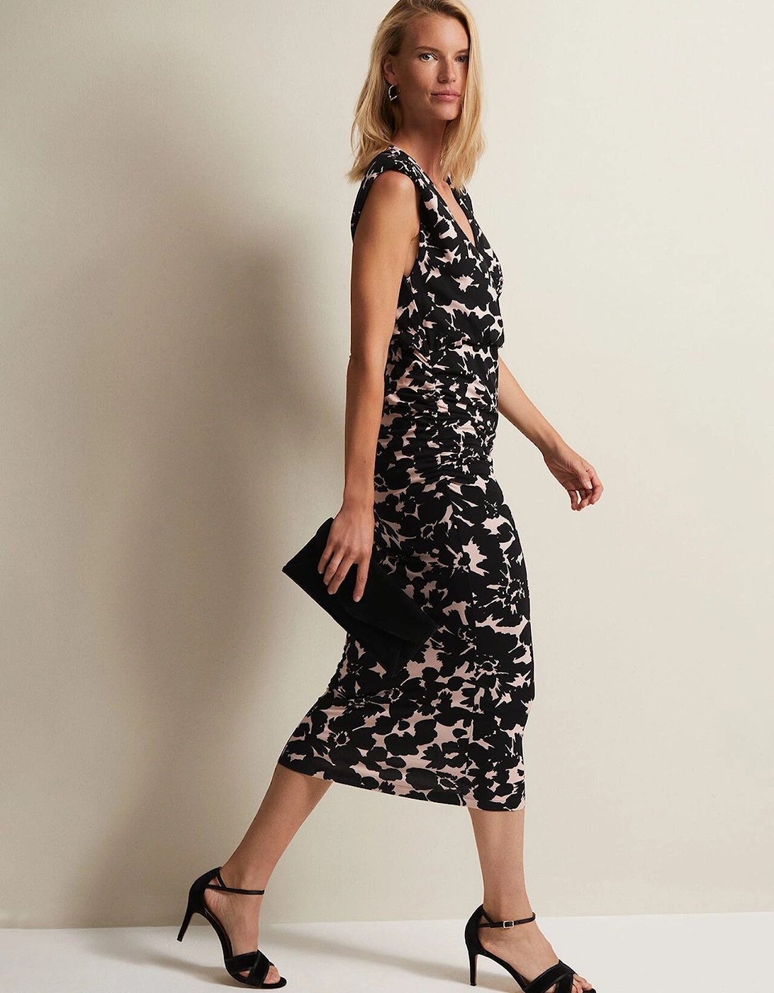 Taylor Floral Jersey Midi Dress