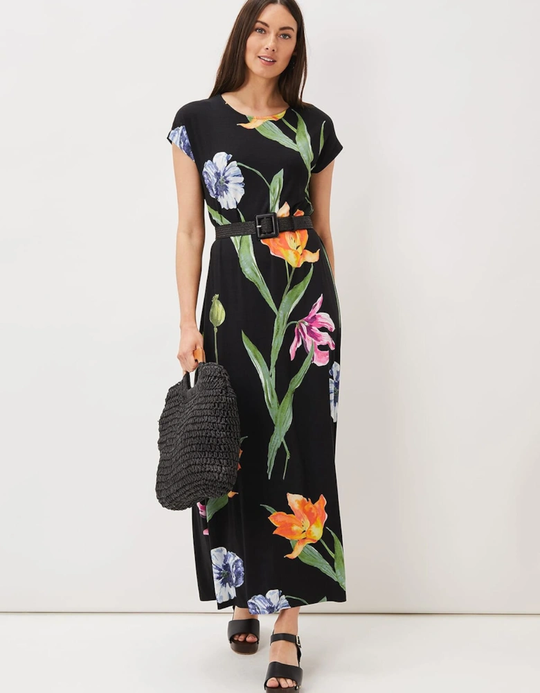 Aylie Jersey Large Florals Maxi Dress