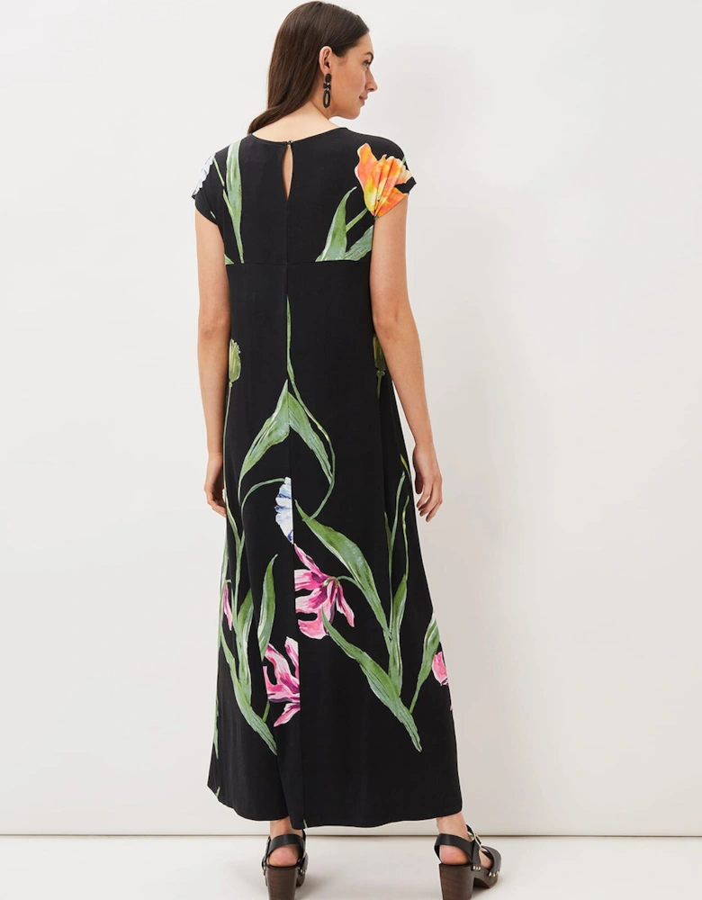 Aylie Jersey Large Florals Maxi Dress