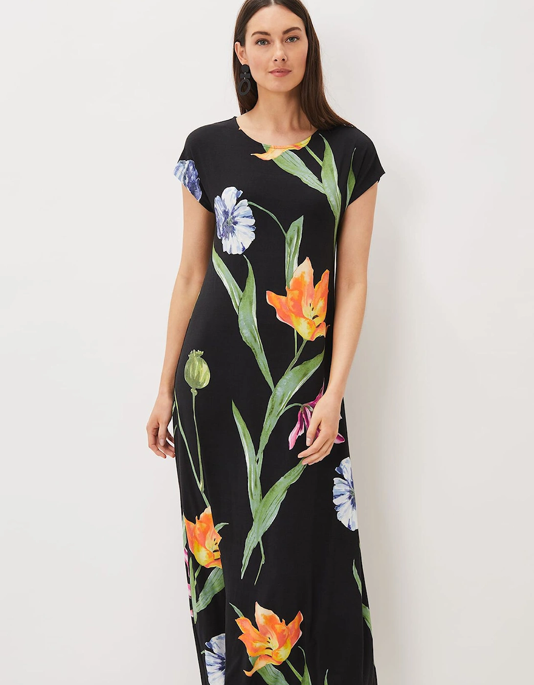 Aylie Jersey Large Florals Maxi Dress