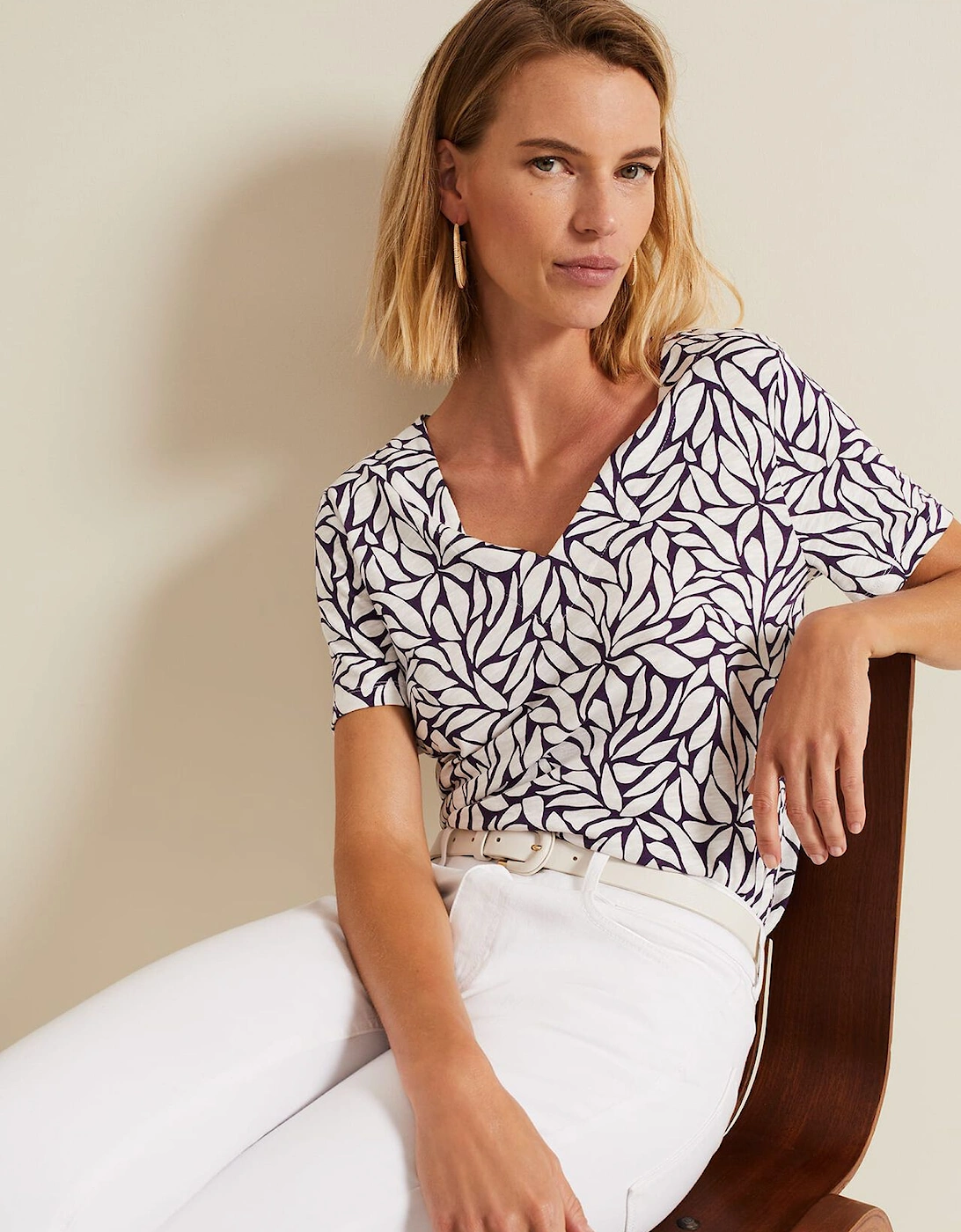 Alice Leaf Print Top, 7 of 6