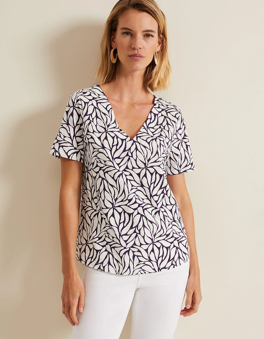 Alice Leaf Print Top