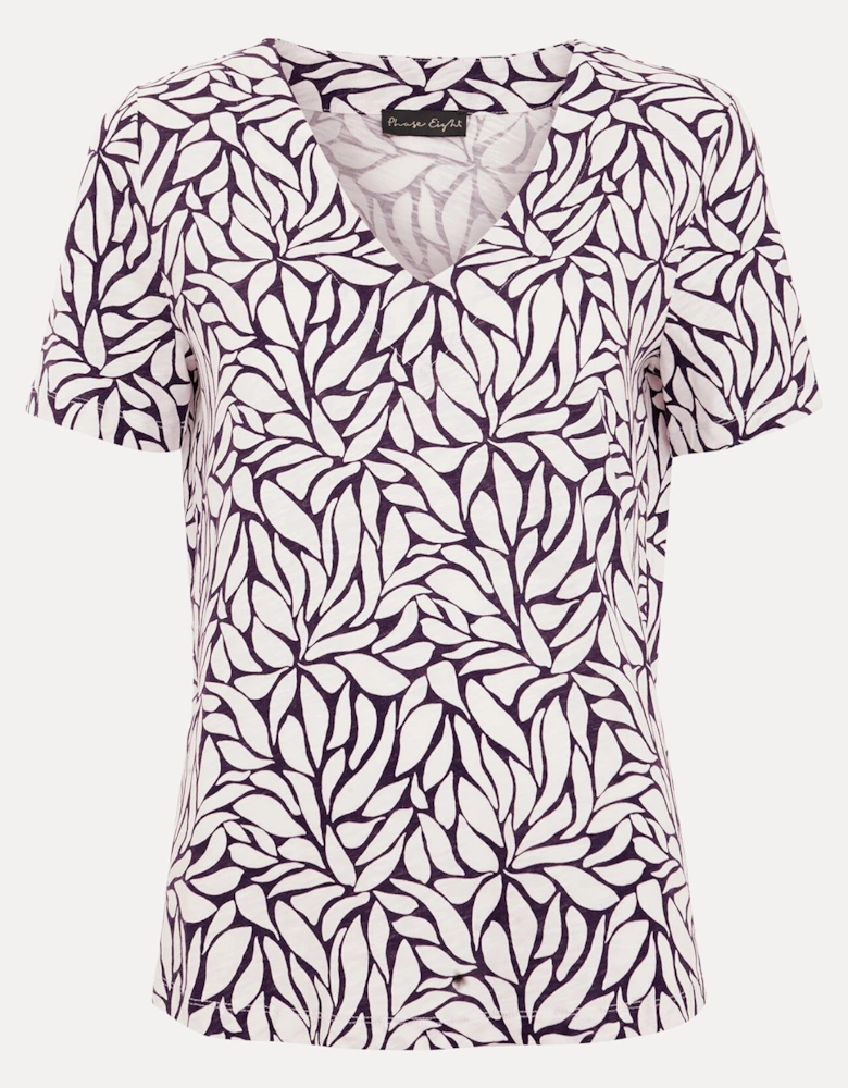 Alice Leaf Print Top