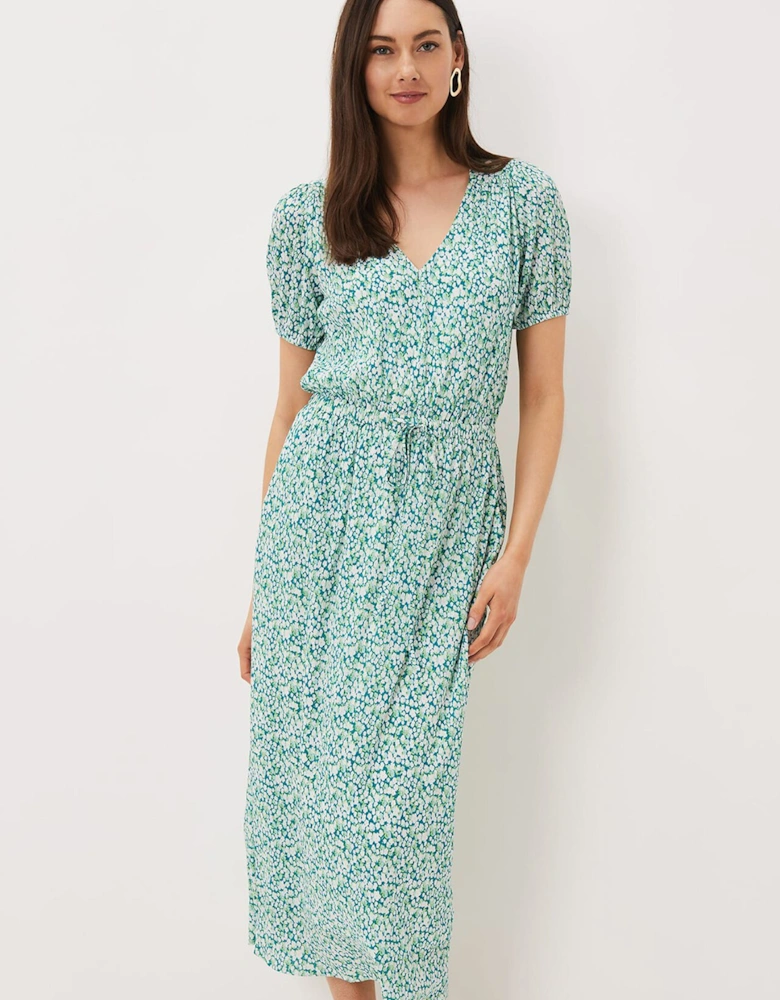 Melani Ditsy Print Midaxi Dress