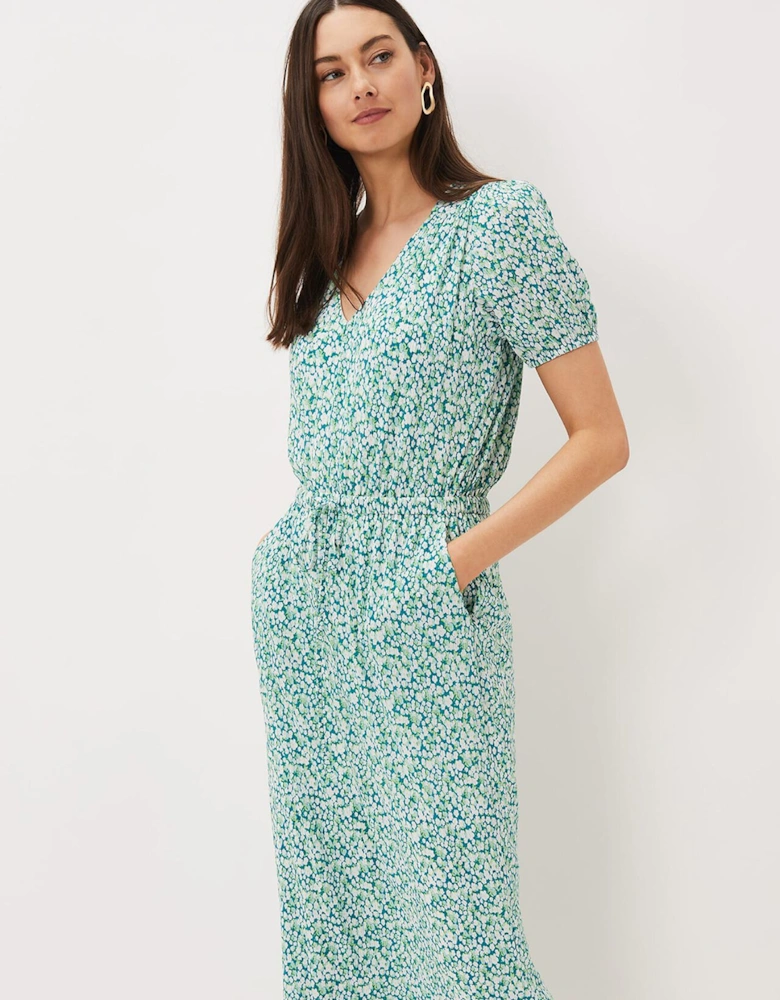 Melani Ditsy Print Midaxi Dress