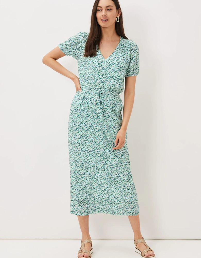 Melani Ditsy Print Midaxi Dress