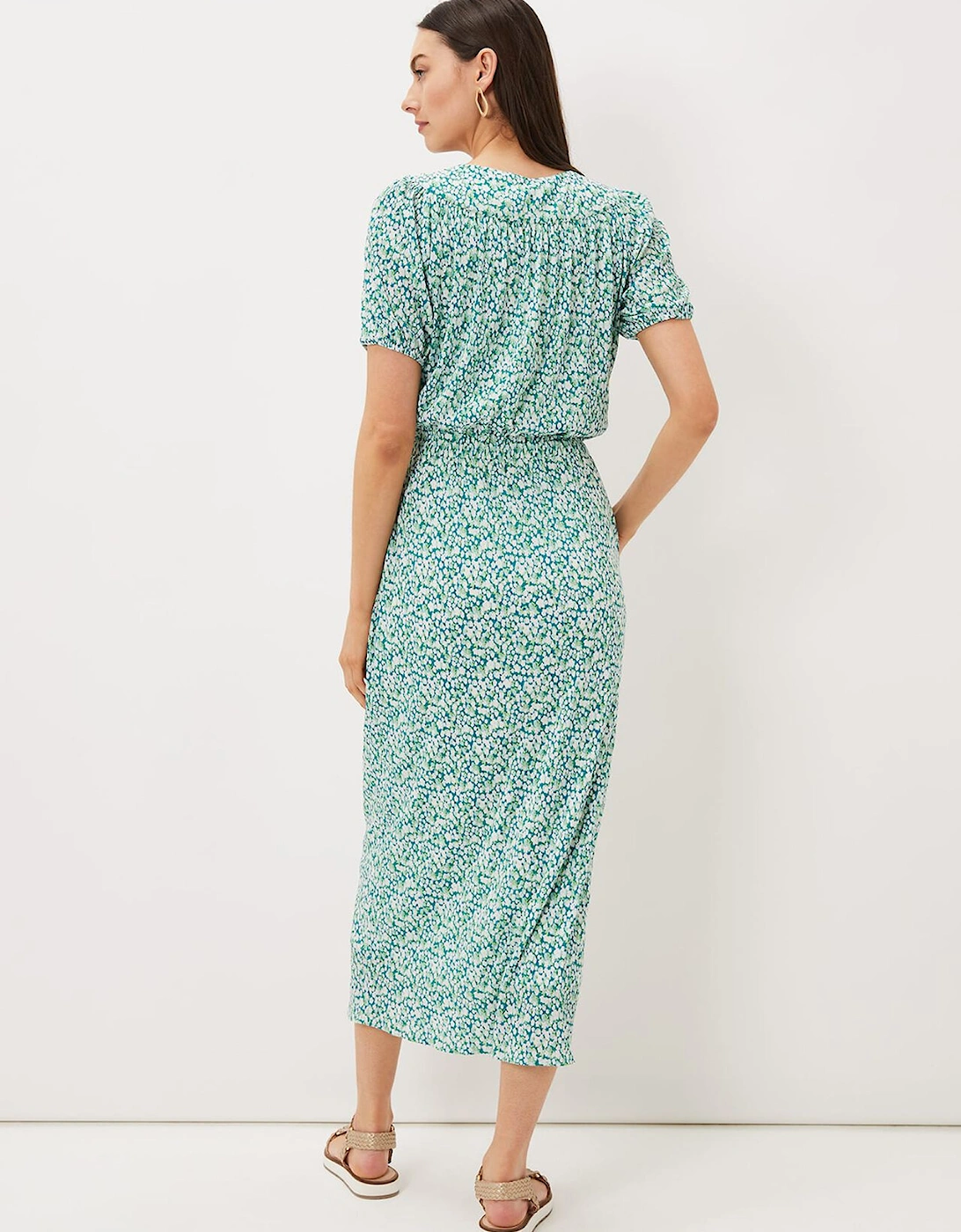 Melani Ditsy Print Midaxi Dress