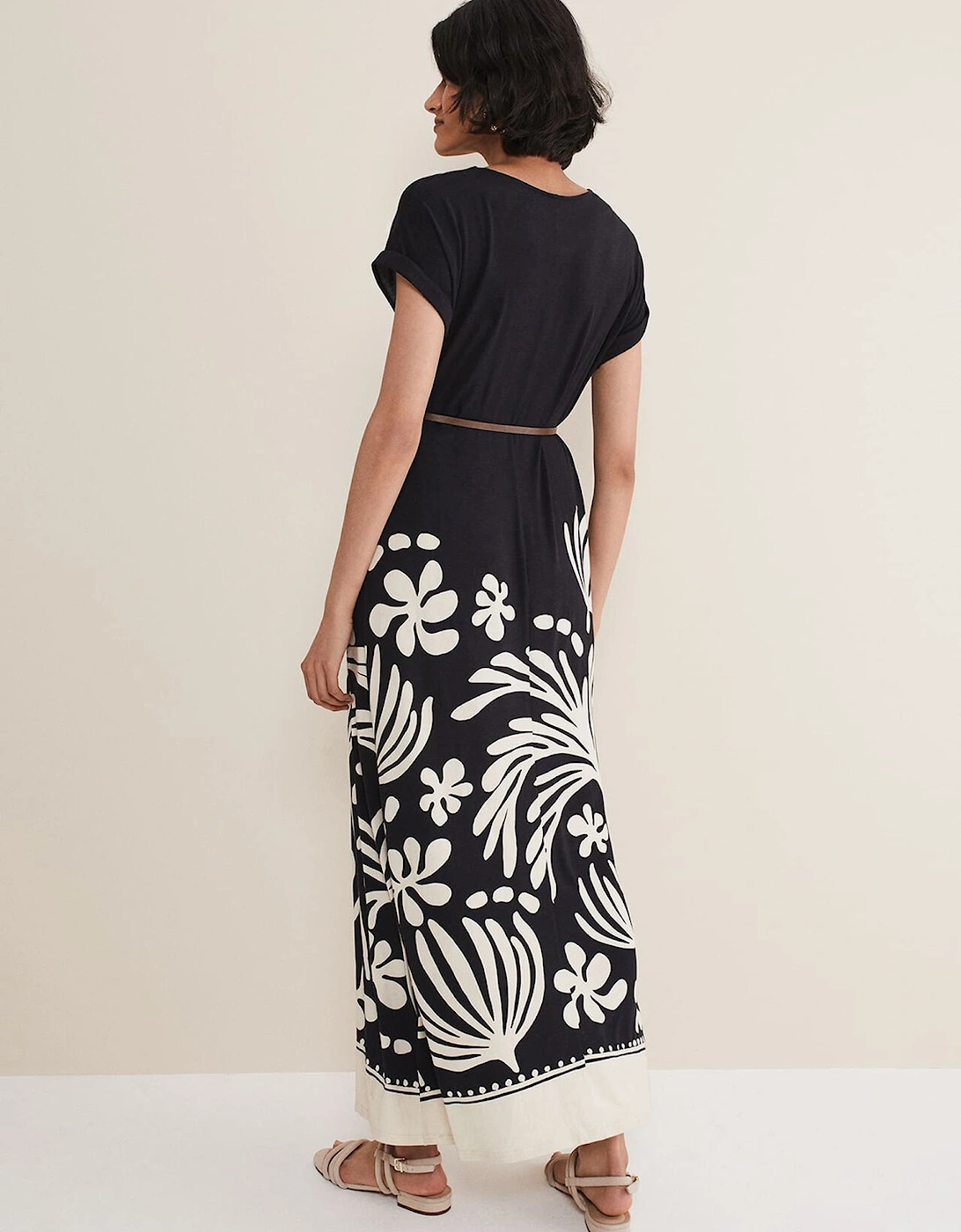 Jeanne Placement Print Jersey Maxi Dress