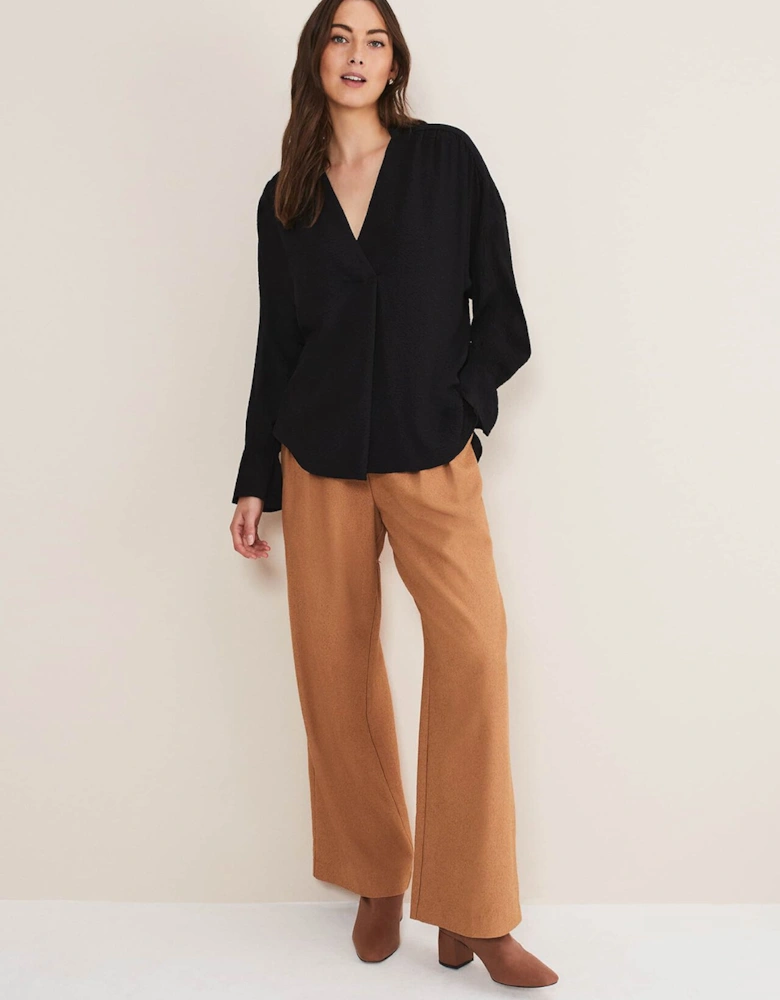 Kym V-Neck Textured Blouse