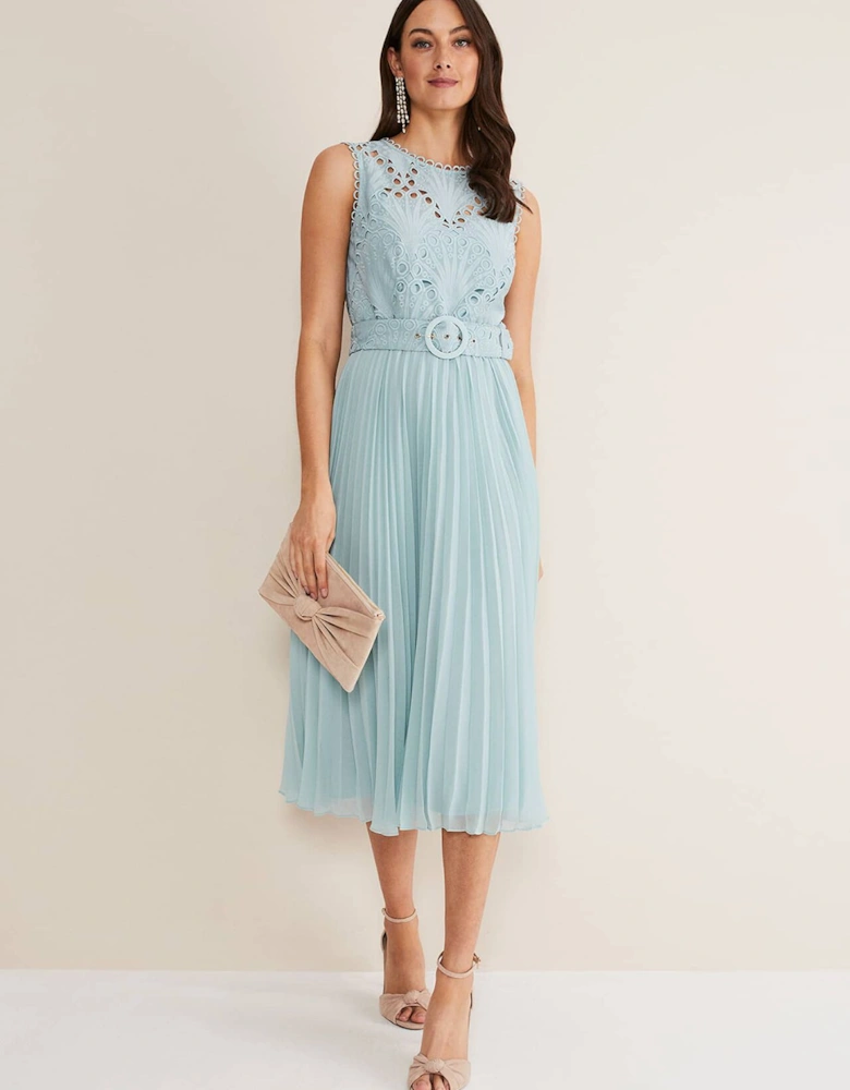 Amora Lace Bodice Midi Dress