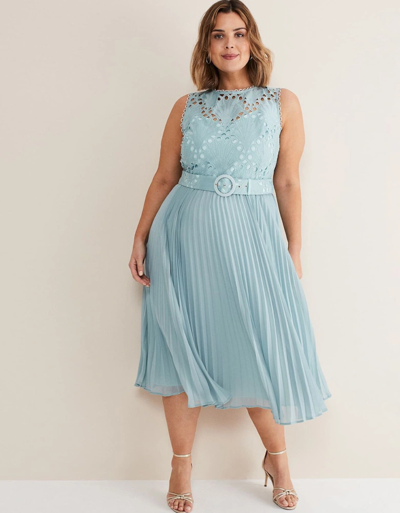 Amora Lace Bodice Midi Dress