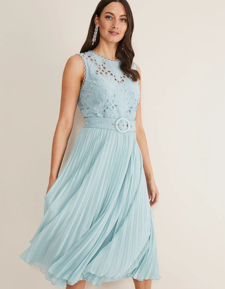 Amora Lace Bodice Midi Dress