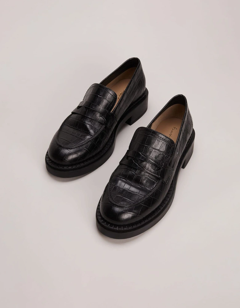 Black Chunky Loafers