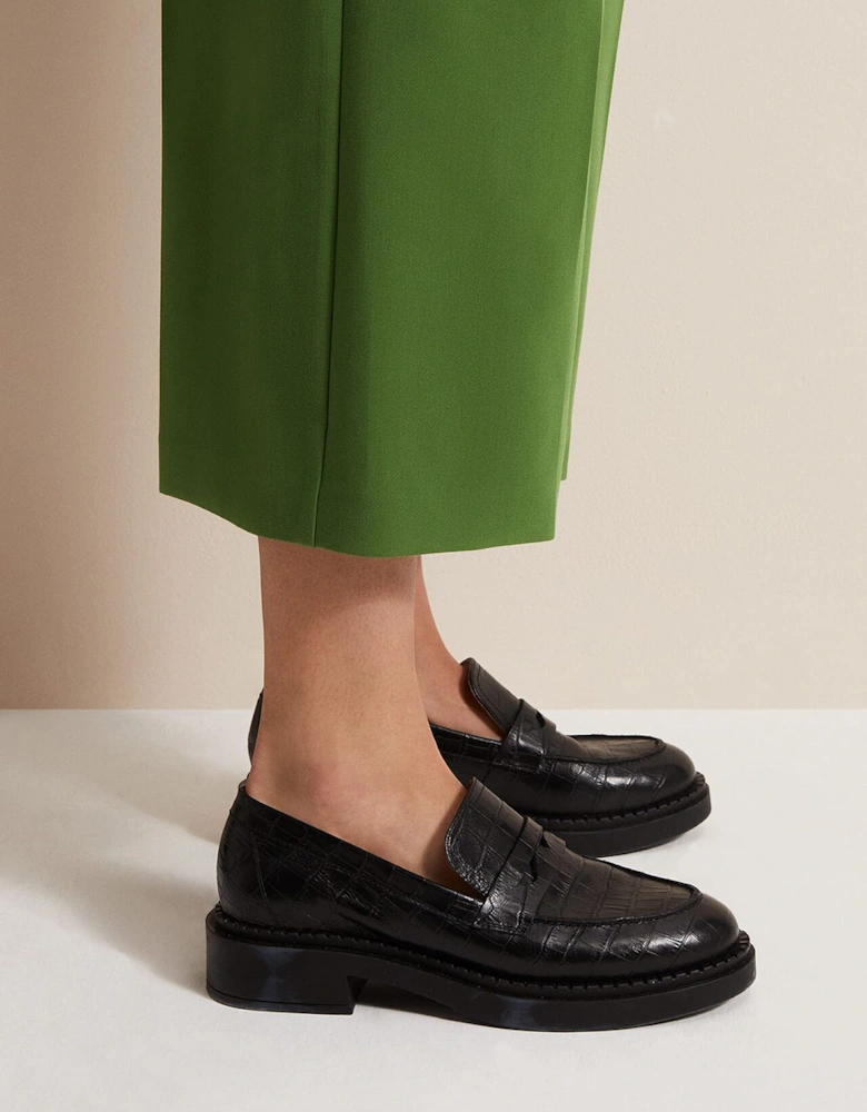 Black Chunky Loafers