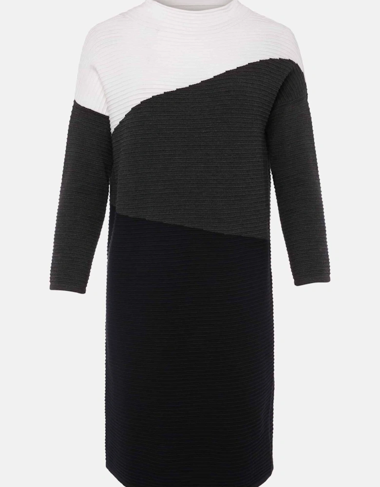 Mali Textured Stitch Colourblock Dress