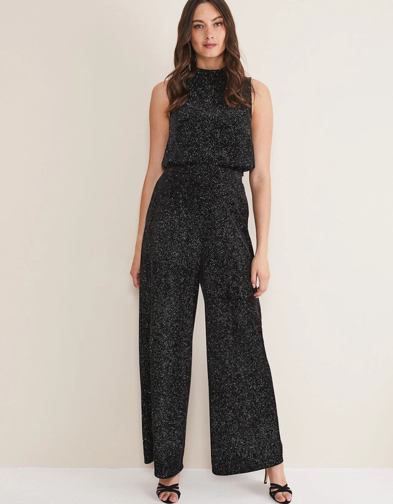 Dove Glitter Velvet Trouser