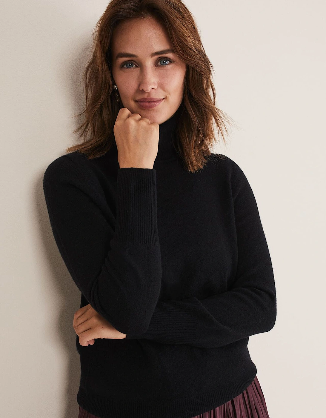 Cressida Wool Cashmere Roll Neck