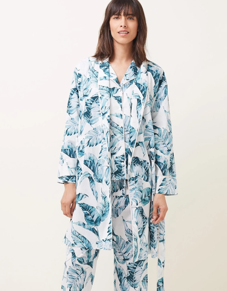 Piera Palm Print Robe