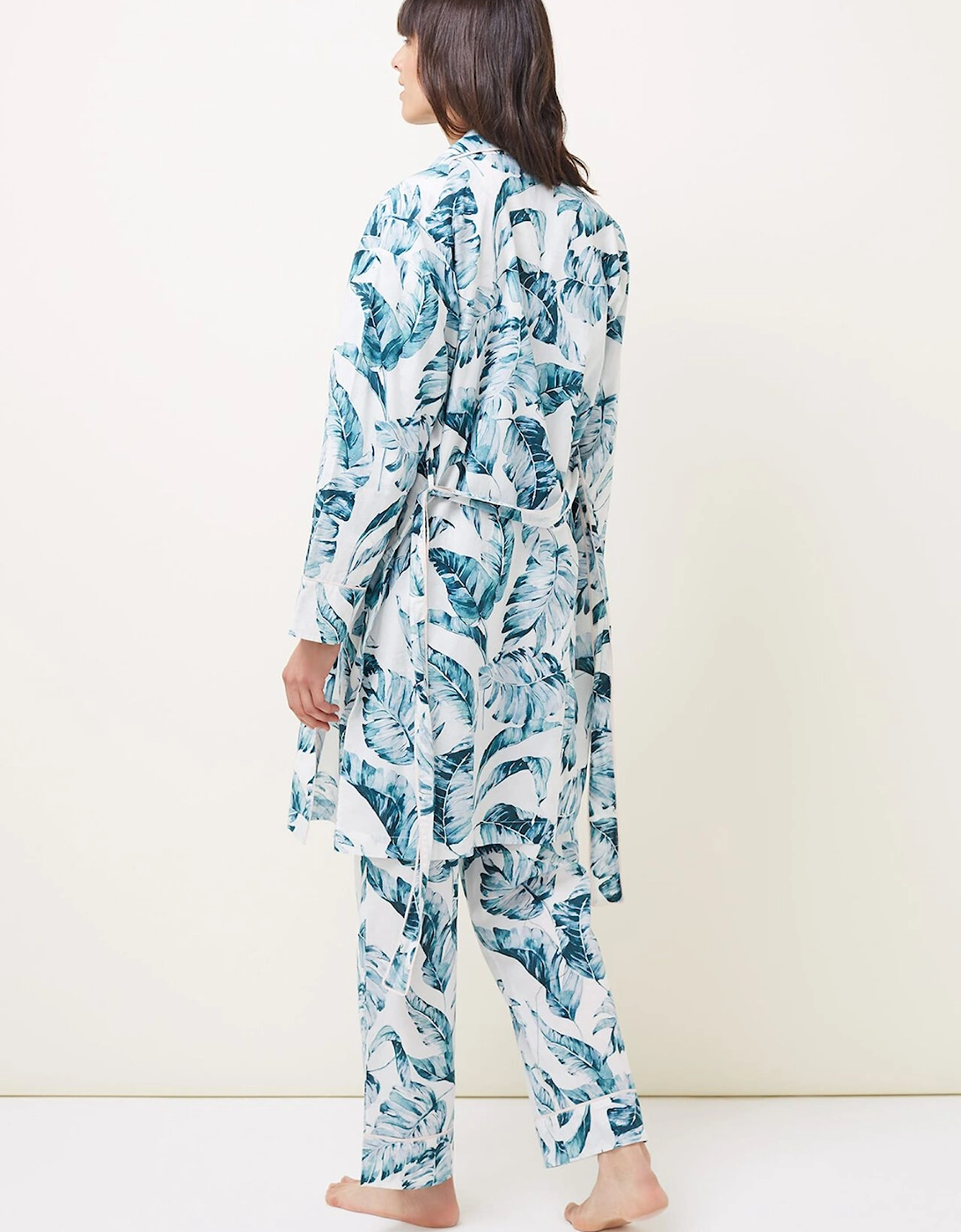 Piera Palm Print Robe