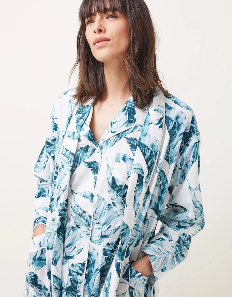 Piera Palm Print Robe