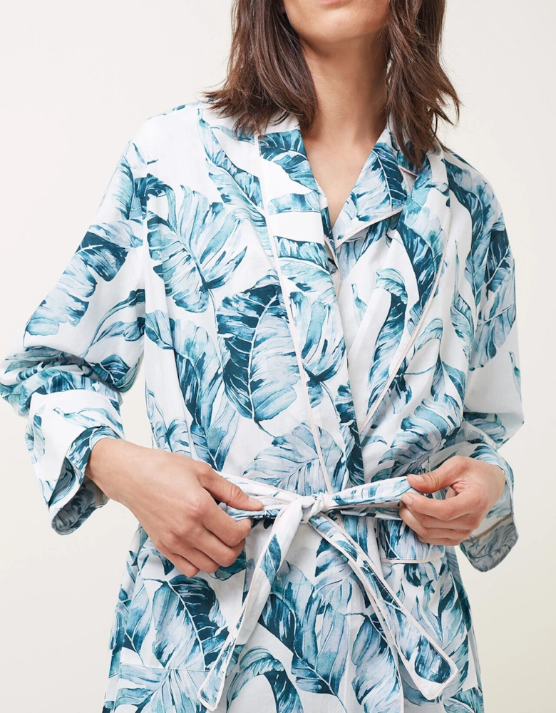 Piera Palm Print Robe